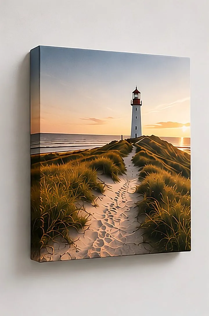 Leinwandbild mit Leuchtturm als Beispiel